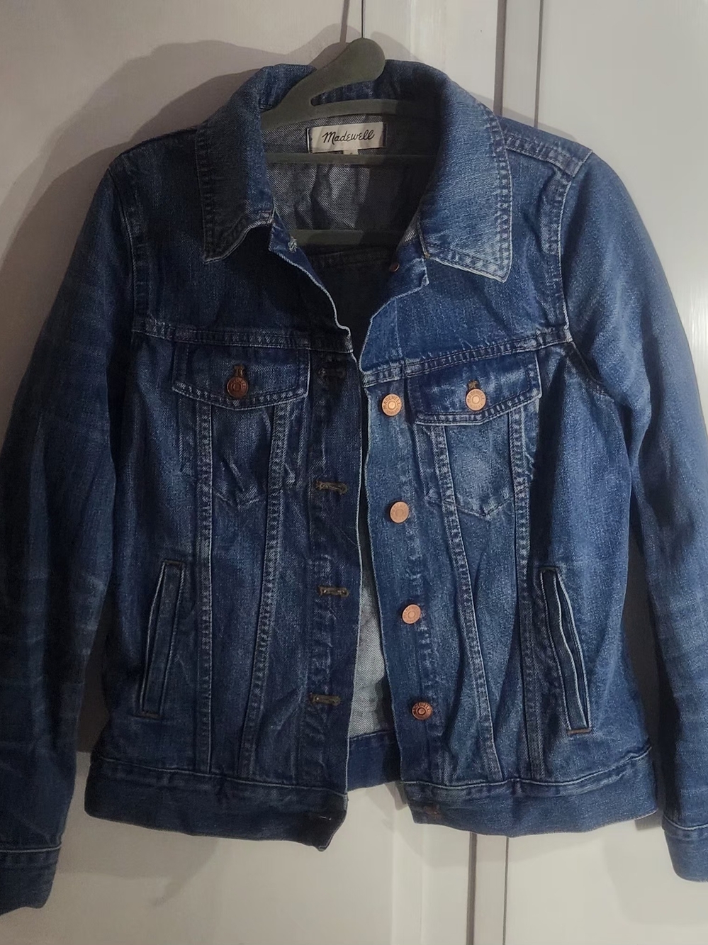 Madewell Classic Indigo Denim Jacket with Copper Buttons Size S